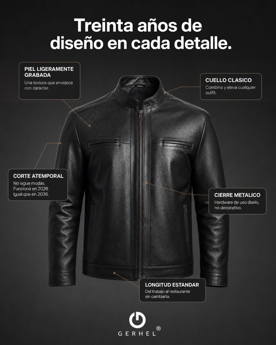 Chamarra GERHEL para Caballero California Mod. 676