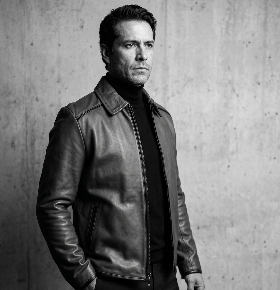 Editorial leather jacket